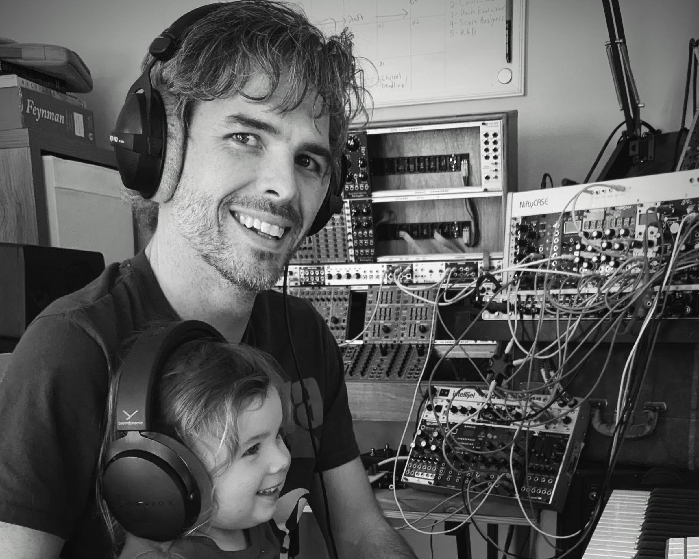 Neal with one of his kids.