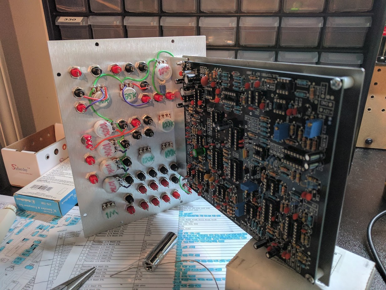 Expander PCB mounted to front panel with intra-panel wiring