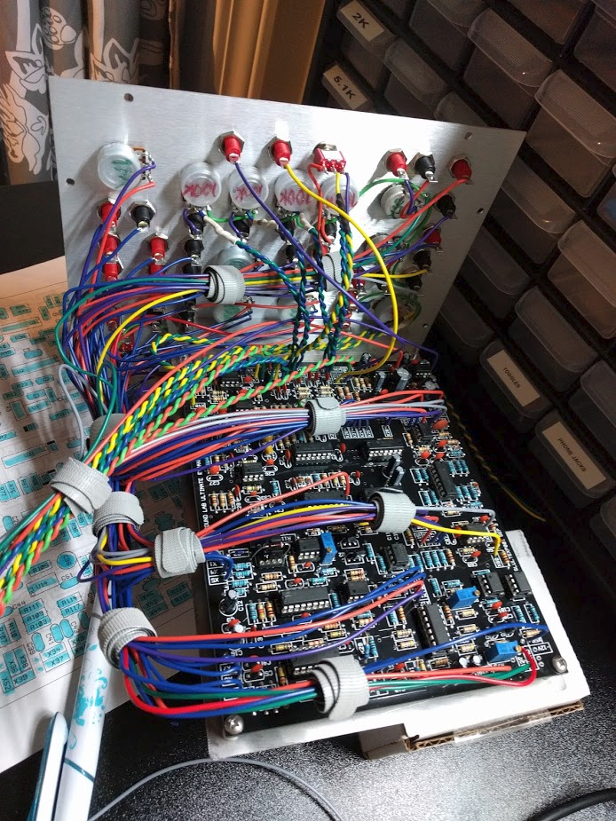 Panel wiring to PCB completed for the MFOS Expander