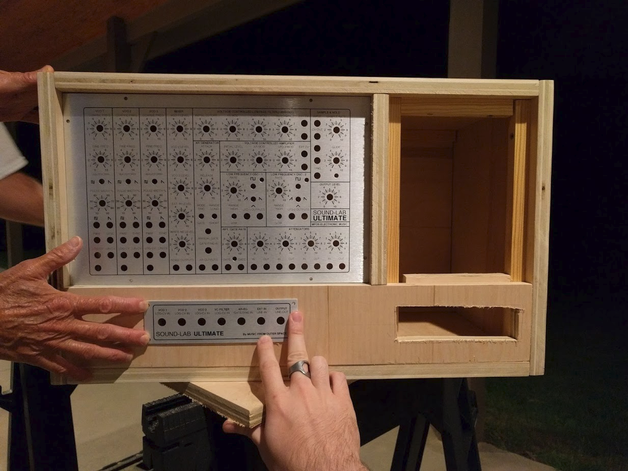 Finished cabinet construction with panel area check